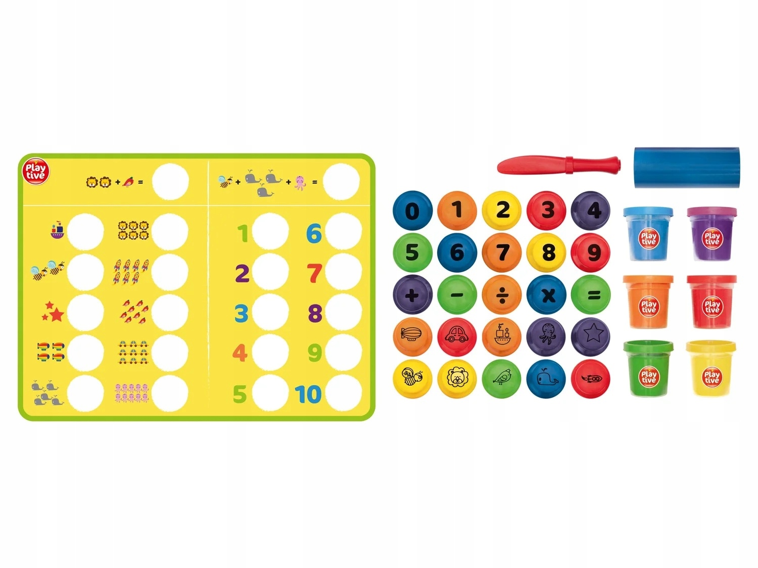 PlayTive Junior Set Of Play Dough With Stamps
