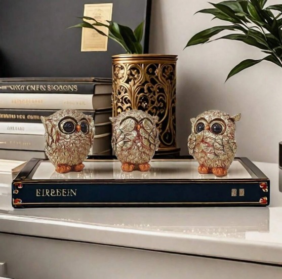 Three Wise Owl Figurines – Set of 3